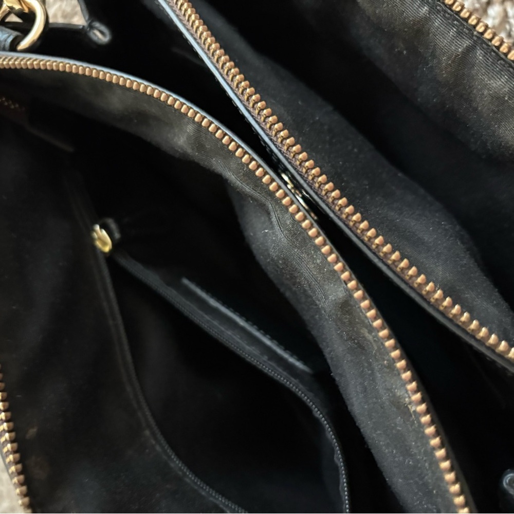 Coach Brown and Black Signature Satchel - Picture 4 of 5